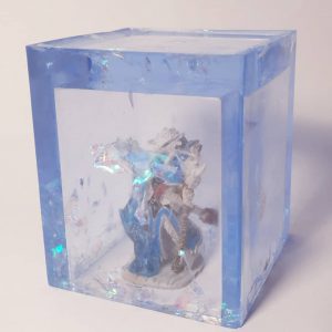 Handmade gelatinous cube monster mini