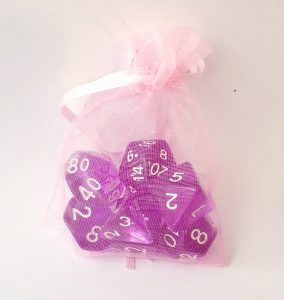 Bard purple dungeons and dragons polyhedral dice set