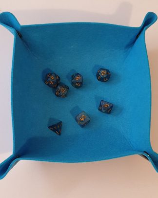 Blue dice rolling tray