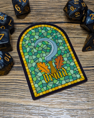 Druid - Stained Glass Style Class Sticker